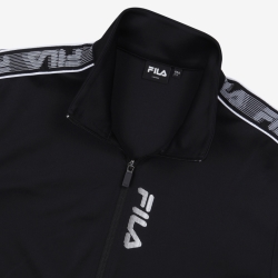 Fila Speed Logo Tape Track Top - Miesten Liivit - Mustat | FI-26649